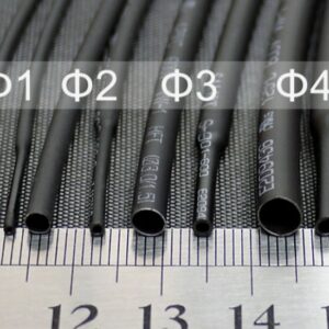 2M Black 1 1.5 2 2.5 3 3.5 4 4.5 5 5.5 6 6.5mm Heat Shrinking Tube 2:1 Shrinkage Ratio Polyolefin Insulated Cable Sleeve