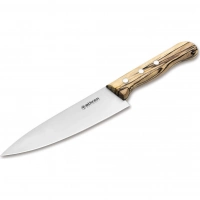 Кухонный шеф-нож Boker Tenera Chef’s Medium Ice Beech, 158 мм, сталь С75, рукоять белый бук купить в Тамбове