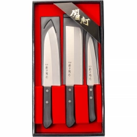 Набор из 3-х кухонных ножей Fuji Cutlery Tojiro, заточка #3000 купить в Тамбове