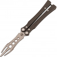 Нож-бабочка со сменным лезвием Maxace Loran Brown, сталь M390, рукоять титан купить в Тамбове
