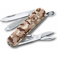 Нож перочинный Victorinox CLASSIC, сталь X55CrMo14, рукоять Cellidor®, песочный камуфляж купить в Тамбове