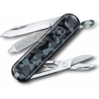 Нож перочинный Victorinox  Classic, сталь X55CrMo14, рукоять Cellidor®, синий камуфляж купить в Тамбове