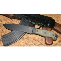 Нож с фиксированным клинком Ontario «NS-7 black micarta», фосфорные доты купить в Тамбове