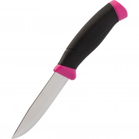 Нож с фиксированным лезвием Morakniv Companion Magenta, сталь Sandvik 12C27, рукоять резина/пластик, пурпурный купить в Тамбове