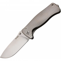 Нож складной LionSteel SR2 G (GREY) Mini, сталь Uddeholm Sleipner® Satin, рукоять титан по технологии Solid®, серый купить в Тамбове