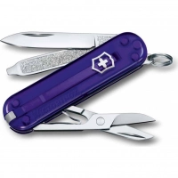 Нож Victorinox Classic SD Colors, Persian Indigo (0.6223.T29G) фиолетовый полупрозрачный, 7 функций 58мм купить в Тамбове