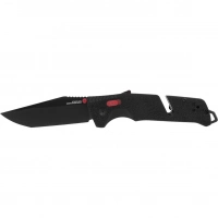 Полуавтоматический складной нож Trident Mk3 Black-Red Tanto, сталь D2, рукоять GRN купить в Тамбове