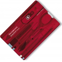 Швейцарская карта Victorinox SwissCard, сталь X45CrMoV15, рукоять ABS-Пластик, красный купить в Тамбове