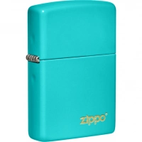 Зажигалка Classic Flat Turquoise ZIPPO Logo купить в Тамбове