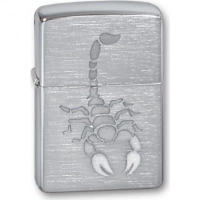 Зажигалка ZIPPO Scorpion Brushed Chrome, латунь с никеле-хром.покрыт., серебр., матов., 36х56х12 мм купить в Тамбове